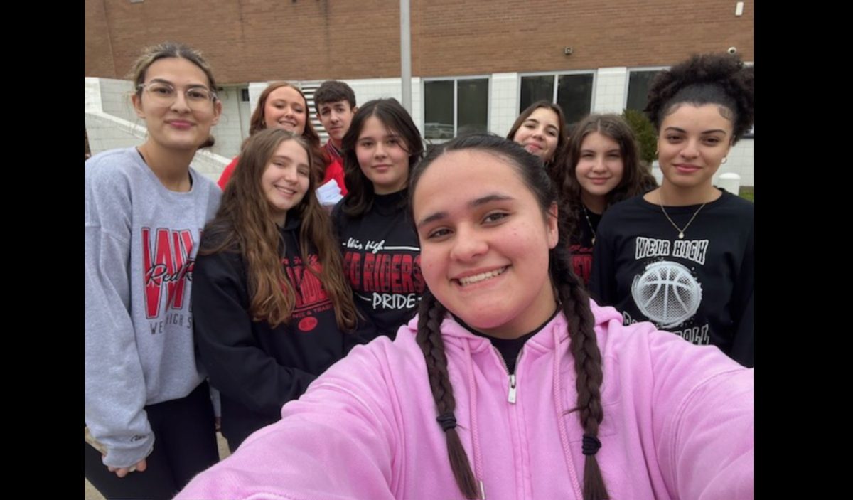 Thred riders group take a selfie before going to advertise their club.